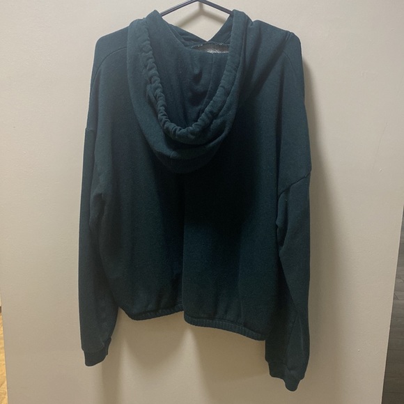 Dark Green American Eagle Cropped Hoodie - Picture 3 of 3